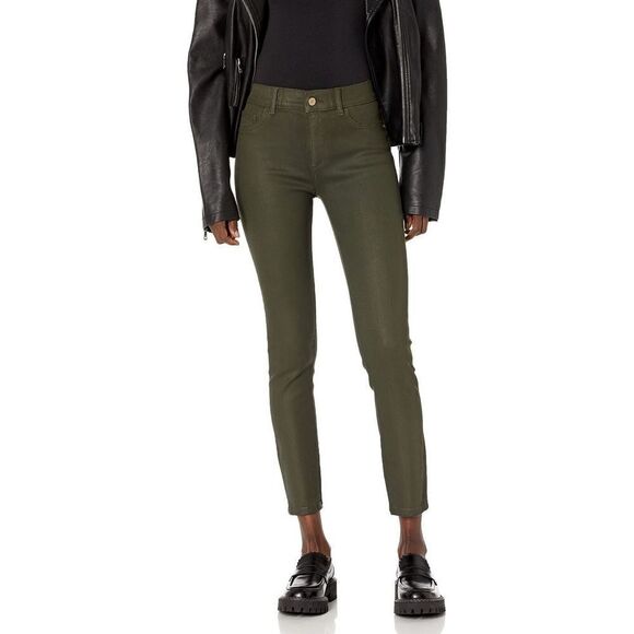 DL1961 Florence Intasculpt Skinny Zip Ankle Mid-Rise Jeans Green 24 - Picture 3 of 15